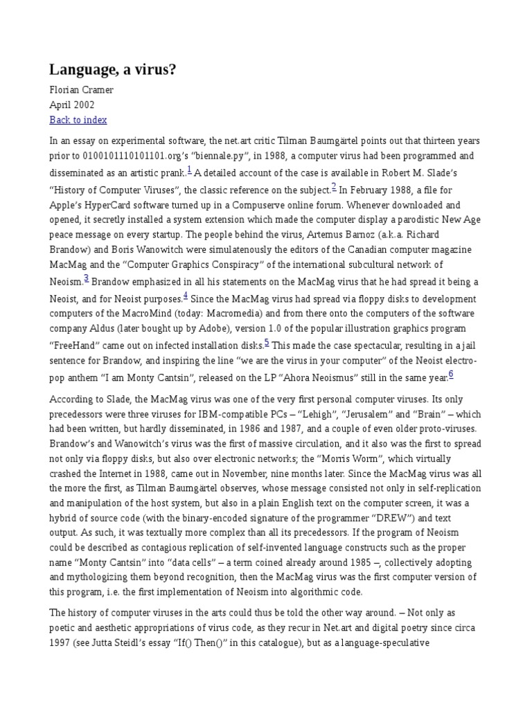 conclusion computer virus essay short history of computer virus
